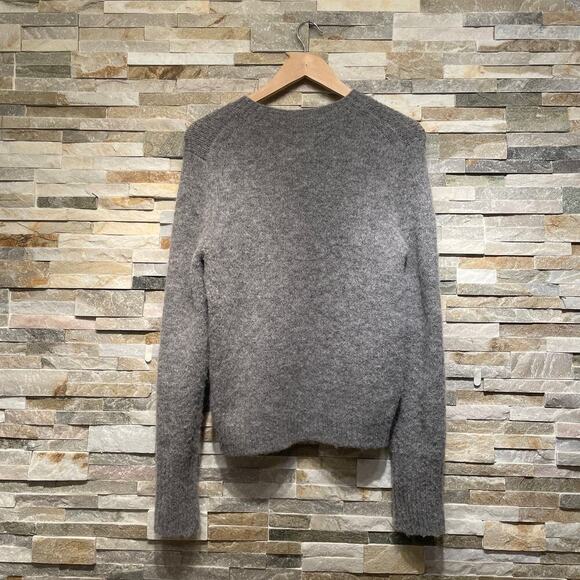 Point Sur S Gray Wool Blend Sweater | Merino & Alpaca Fuzzy Knit Minimalist $150 - Picture 6 of 8